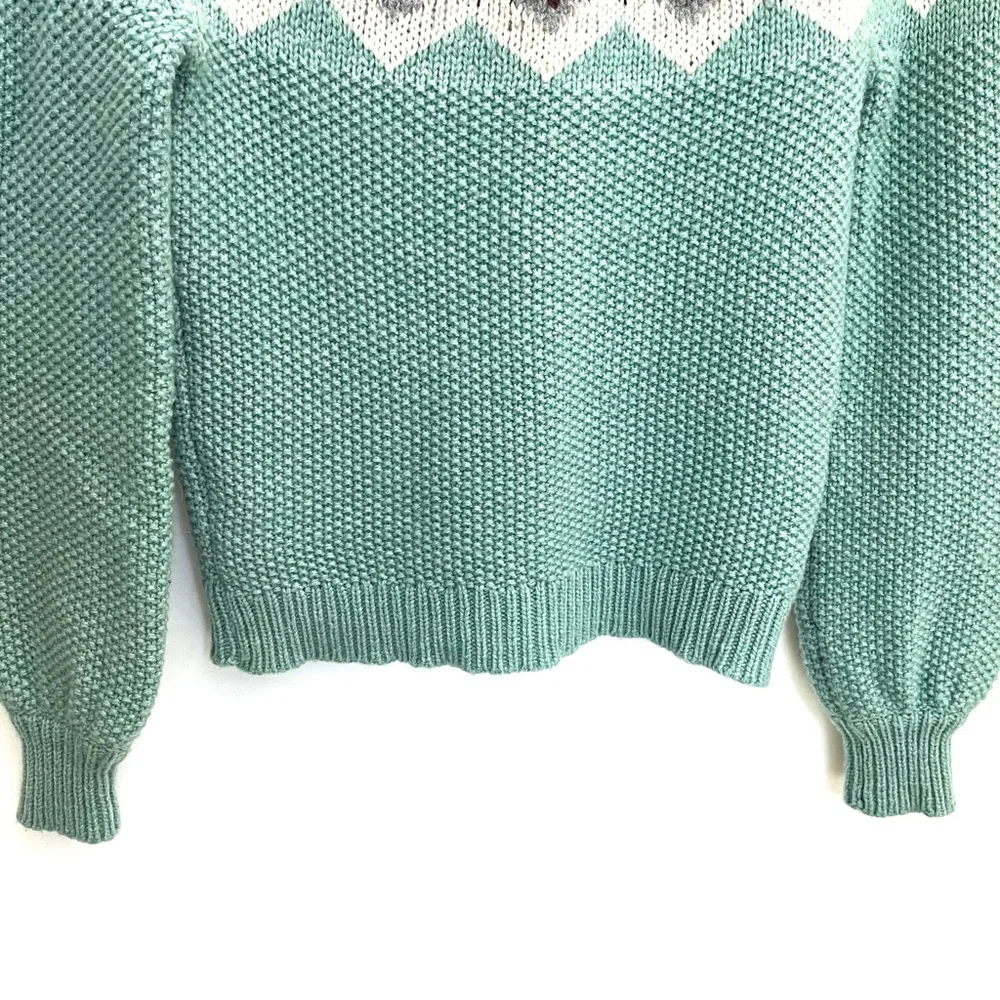 J Crew | Zigzag Fair Isle sweater | Lambswool Blend | knit | Pullover